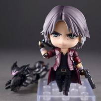 Nendoroid #1233 Dante Devil May Cry Action Figure Interchangeable Face Model Anime Game Toy With Motorcycle For Adult Collection gray