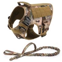 Taktinė karinė liemenė šuniui Vokiečių aviganis Auksinis retriveris Taktinis dresūros šuns pavadėlis ir pavadėlio rinkinys Visiems šunų veislėms M(15-30KG)&CHINA