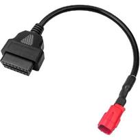 6 Pin OBD2 Adapter Cable Fit For Guzzi Kawasaki Suzuki Yamaha Harley Davidson Piaggio Vespa Motorcycle OBD Diagnostic Cable, Euro5 6-Pin Connector, Normal Version black