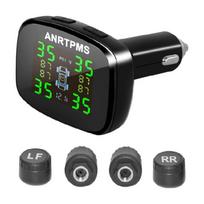 Car Tire Pressure Monitor Installs In Cigarettes Lighters External Tire Pressure Sensors Simple Operate for Vehicle Bikes 1 black