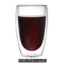 80-650ml Dvisienis stiklinis puodelis Atsparus arbatai Alaus puodelis Kavos Pieno Citrinų sulčių puodelis Gėrimų indai Mėgėjas Kavos puodeliai Dovana Kūrybiškumas 301-400ml