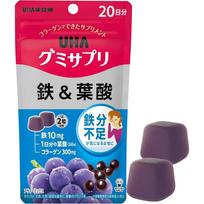 UHA Gummy Sapree Iron & Folic Acid 20-Day Supply (1 pcs, 40 tablets)