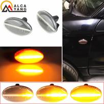 2 vnt. dinaminis gintarinis LED šoninis posūkio signalas, sekvencinis posūkių žibintas Subaru Liberty Forester Impreza Wrx Sti 2002-2007 gray