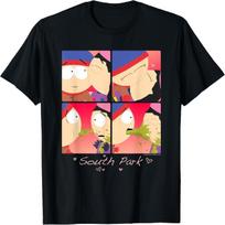 South Park Stan ir Wendy Meilės Kvadratų Marškinėliai XXXXXL įvairiaspalvis