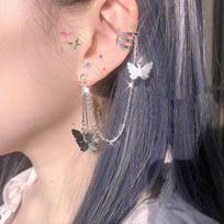 2023 Fahion Women's Earrings Ear Cuff Fine Sweet Butterfly Snowflake Ear Bones Clip for Women Bijoux Jewelry Ear Clip gray