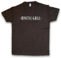 MYSTIC GRILL T-SHIRT Vampire Sign Restaurant Diaries The Falls Logo Insignia- XL black