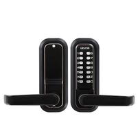 VEVOR Mechanical Keyless Entry Door Lock, 2.0 Code Upgrade, 4-7 Digits Code, Single-Sided Push Button Combination Keypad Door Lock with Handle