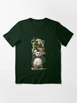 Kung Fu Panda Kung Fu Bear Po And The Furious Five Portrait Essential T-Shirt L žalia