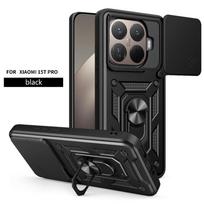 Military Rugged Armor Slide Camera Case for Xiaomi 17 17Pro 17ProMax 15T 14T 13T 12T Pro Shockproof Magnetic Ring Bracket Cover Xiaomi 17 pro max gray