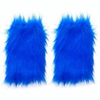 1 Pair 18/25cm Furry Leg Warmers Faux Fur Knee High Girls Socks Warm Knee Sleeve  Spicy Girls S mėlyna