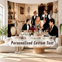 Custom Name Wall Hanging Tapestry,Sabrina Carpenter Decorative Backdrop Tapestry For Dorm Home 100cmx150cm brown