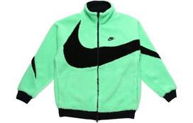 Nike Women's Big Swoosh Reversible Boa Jacket (Asia Sizing) Neon Green M black