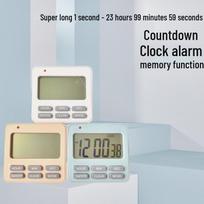 24-Hour Countdown Timer with Clock, Sound Switch, and Magnetic Back, Perfect for Beauty Salons white