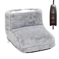USB Electric Foot Warmer Plush Heating Slippers Thermostatic Shoes Winter Feet Heater For Home Bedroom Sleeping Thermal USB gray