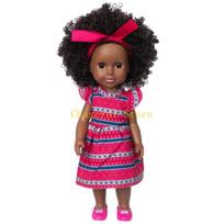 E7Ce Nurturing Doll Reborns Toy Soft Vinyls African Girl Doll Parenting Game Doll black