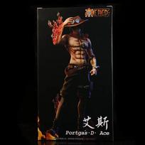 23cm Anime Ace Figure One Piece  Action Figurine PVC Collectible Statue Model Toys Gifts black