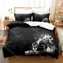 3D Printed Metal Gear Solid Solid Snake Bedding Set for Boys Girls Duvet Cover Twin Queen King Full Single Double Sizes EU Single 135*200cm/53x79in 3pcs black