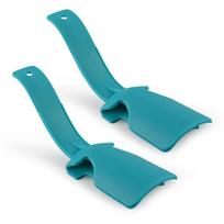 1 pora unisex plastikinių tinginių batų įdėklų, nešiojamas batų ragelis, kojinių batų įdėklas, kelioninis su rankena, pakėlimo įdėklas, dėvėjimo pagalbininkas mėlyna