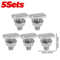 T Shape Stud Sliding Bolt With Hex Flange Nuts Stainless Steel T Bolts Drop-in Bolt Hammer Head For Photovoltaic Solar Mounting 5 Sets