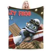 Crazy Frog animacinis pledas Itin minkšti pledai sofai 50x60 colių Įvairių dydžių Pliušinė plona antklodė 75x90cm