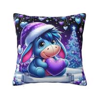 Individualūs Disney Pūkučio Pūkučio Anime Pagalvės Užvalkalai Asilas Tigras Animacinis Kawaii Aksominis Mielas Pagalvės Užvalkalas Namų Dekoras 16x16Inch