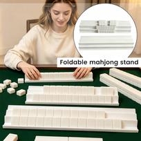 Mahjong Rack for Tabletop, Foldable Portable Holder with Folding Stand for Mahjong Tiles One Size beige