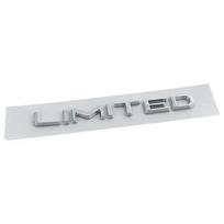 3D ABS Car Body Emblem Rear Trunk Badge Sticker for Jeep LIMITED Wrangler Tj Jk Jl Grand Cherokee Commander Renegade Liberty gray