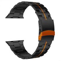 Metal Titanium Bracelet for Apple Watch Band Ultra 2 49mm 44mm 45mm 46mm Business Men Straps for iWatch 10 9 8 7 6 5 4 SE Correa 45mm(Series 9 8 7) black