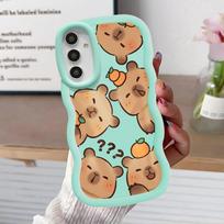 Case for Samsung Galaxy A11 A16 A21s A15 A14 A13 A52 A12 Soft Phone Cover A04 A22 A03 A23 A33 A06 A53 A05 Capybara Cute Galaxy A14 beige