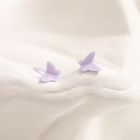 Bioceramic 6MM Butterfly Stud Earrings For Women Jewelry Allergy Prevention Piercing Ear Hole Accessory white