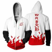 Naruto 4-asis Hokage Minato Anime Spausdinimo Cosplay Užtraukiamas Džemperis Vyrams Moterims Minkštas Patogus Laisvas Kasdienis Rudens Žiemos Gatvės Apranga 4XL white