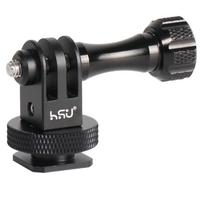 HSU Aluminum Hot Shoe Mount Adapter with Tripod Mount Compatible with GoPro Hero DJI Osmo 1/4  Hole, 13/12/11/10/9/8/7/6/5, Action, AKASO/Video juoda