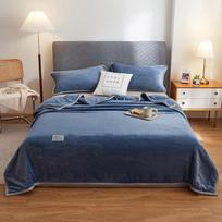 New milk fleece sheets single piece spring fleece thickened flannel coral fleece dormitory single quilt single plush blanket 48 * 74cm/piece