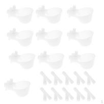 10x Feeder Poultry Drinking Water Cup Bowl Drinker , #1 white