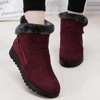 Winter Warm Women Snow Boots Platform Casual Shoes Plus Size Ladies Boots Zipper Woman Fur Waterproof Ankle Botas Mujer Shoes 35 black