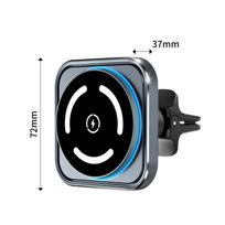 MagSafe 15W Fast Charging Car Phone Holder & Wireless Charger pilka