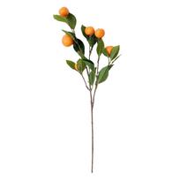 Artificial Orange Tree Branch Simulation Orange Branch Multifunctional Plastic Artificial Tangerine Branch Decoration for Home oranžinė