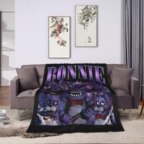 Fnaf At Freddys Antklodė Vilnos Spausdinta Bonnie Metalo Parodija Kvėpuojanti Itin Minkšta Mesti Antklodės Lovai Kelionėms Lovos Patalynė Mesti Antklodės 75x90cm gray