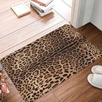 Leopardo rašto durų kilimėlis, laukinio gyvūno rašto kilimėlis namų įėjimui, svetainei, miegamajam, virtuvei, vidaus dekoravimui 50cm x 80cm