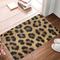 Leopardo rašto durų kilimėlis, laukinio gyvūno rašto kilimėlis namų įėjimui, svetainei, miegamajam, virtuvei, vidaus dekoravimui 50cm x 80cm