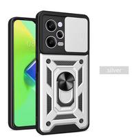 Atsparus smūgiams šarvuotas dėklas Xiaomi Redmi Note 9 9S 10 10S 11 11S 12 4G 13 8 Pro 5G Plus, su automobiliiniu magnetiniu žiedu, telefono dėklas For Redmi Note 9S sidabras
