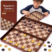 Magnetinis ŠAŠKIŲ žaidimas – magnetinis KIŠENINIS – 2 asmenims GR0838