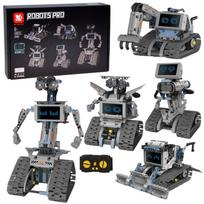 5-in-1 nuotoliniu būdu valdomas konstravimo rinkinys – sukonstruokite ROBOTUS ir atgaivinkite juos! RC0742