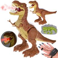 Gestais valdomas dinozauras + RC nuotolinio valdymo pultas 2in1 kvėpuoja, riaumoja, šviečia, šoka RC0625 BR