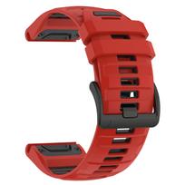 QuickFit For Fenix 8 Band 22 26mm Rubber Strap For Garmin Fenix 8pro E 7X 7 Pro/6X 6 5 3HR/Forerunner 970 965 Official Wristband 1PCS QuickFit 22mm red