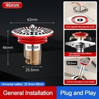 Easy Install Removable Seal Stopper Anti Odor Basin Drain Filter  Water Drain Supplies S1 white