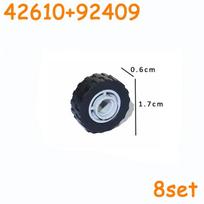 MOC Motorcycle Tyre & Rim Technical Tire Wheel Car Truck Wheels Hub Bricks Building Blocks 56145 44309 86652 32019 15038 23798 black