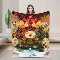 Anime Avatars The Last Airbender Plush Blanket Children Flannel Throw Blanket For Couch Chair Super Warm Quality Bedspread 180x230cm