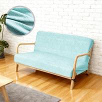 2/3 Seater Sofa Covers Jacquard Recliner Chair Covers Couch Cover Stretch Wooden Chair Office Chair Backrest Sofa Slipcovers 2 Seater white