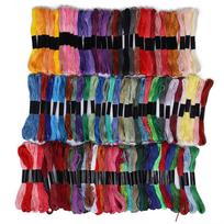 100 Colors Embroidery Thread Polyester‑Cotton Crossed Stitch Skeins DIY Sewing Tools black